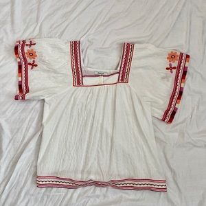Madewell Mexican Embroidered top.